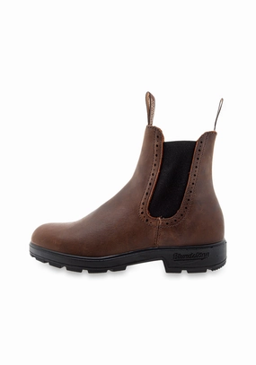 2151 Women Antique Leather brown Rutschfeste Einlagen High Heels