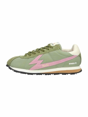 Elegante Sneaker Damen Sale W Powder Pink Logo And Details khaki green