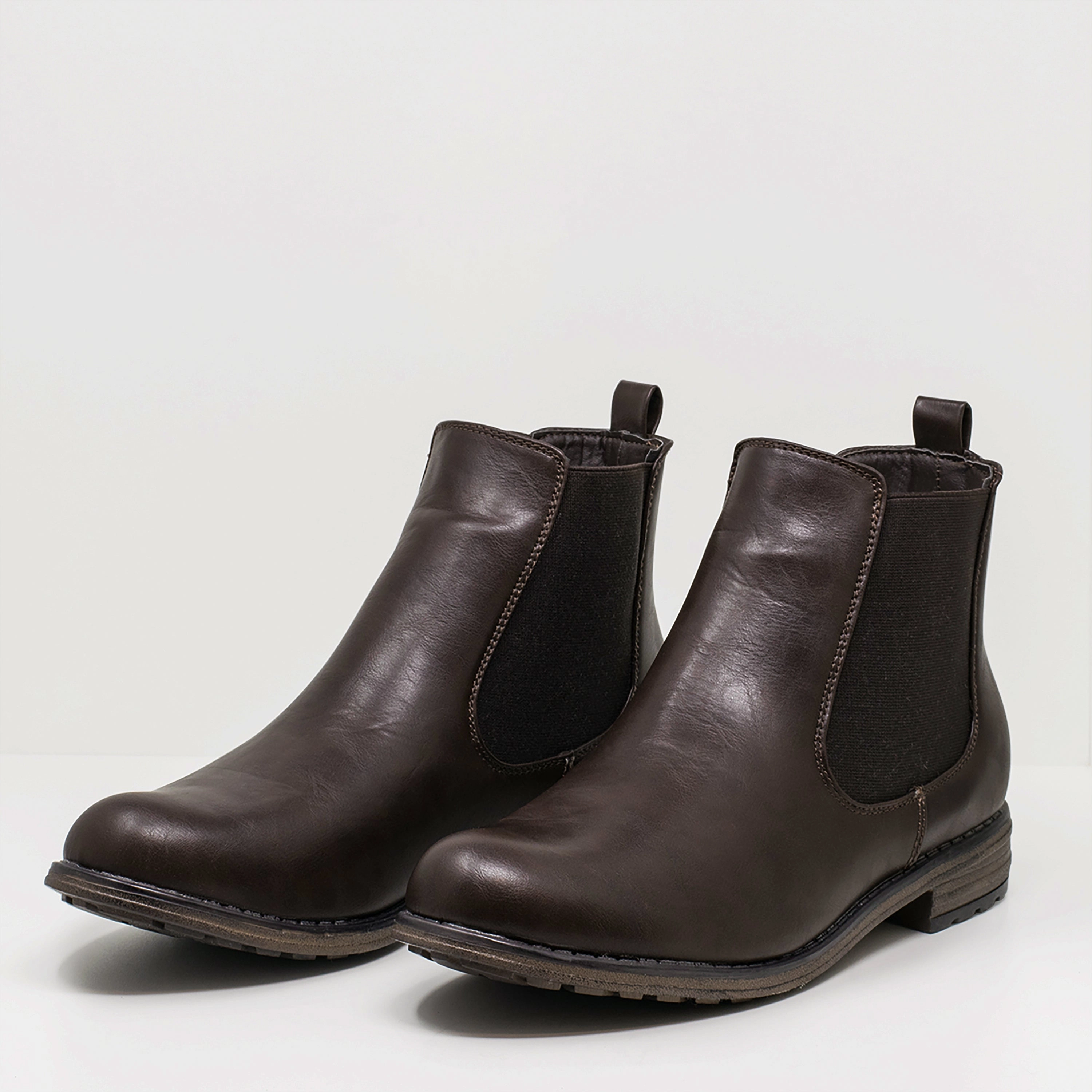Katty PU in braun - Damen Stiefelette Boohooman Chelsea Boots
