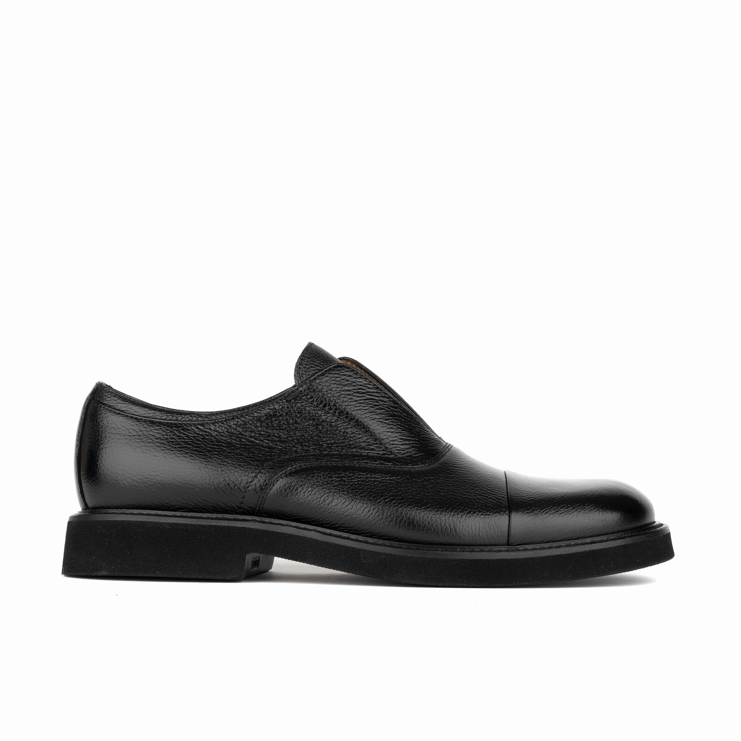 Dunlee - Black - Men's leather slip-on loafer Jennifer Aniston Loafers