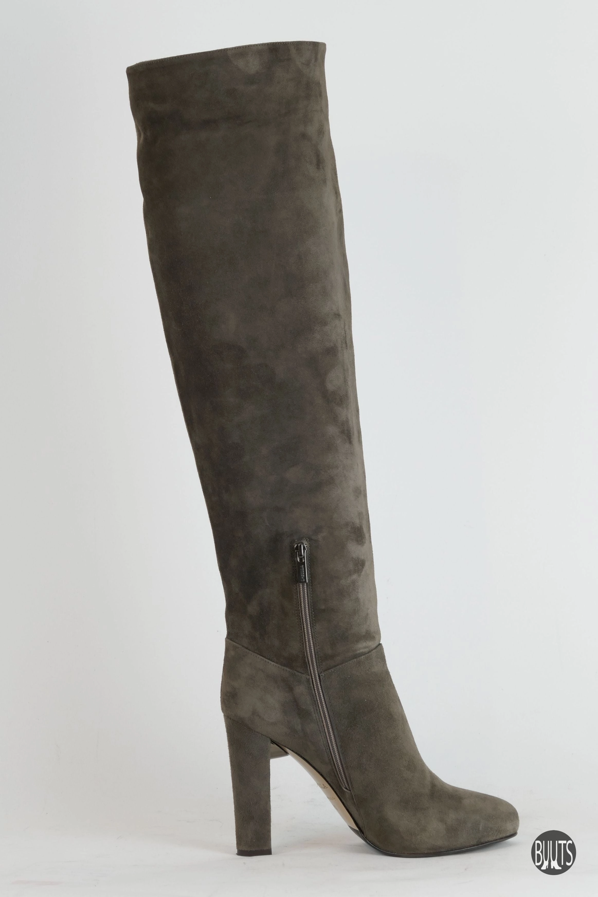 Hohe Stiefel Wildleder grau Stiefel Größe 34