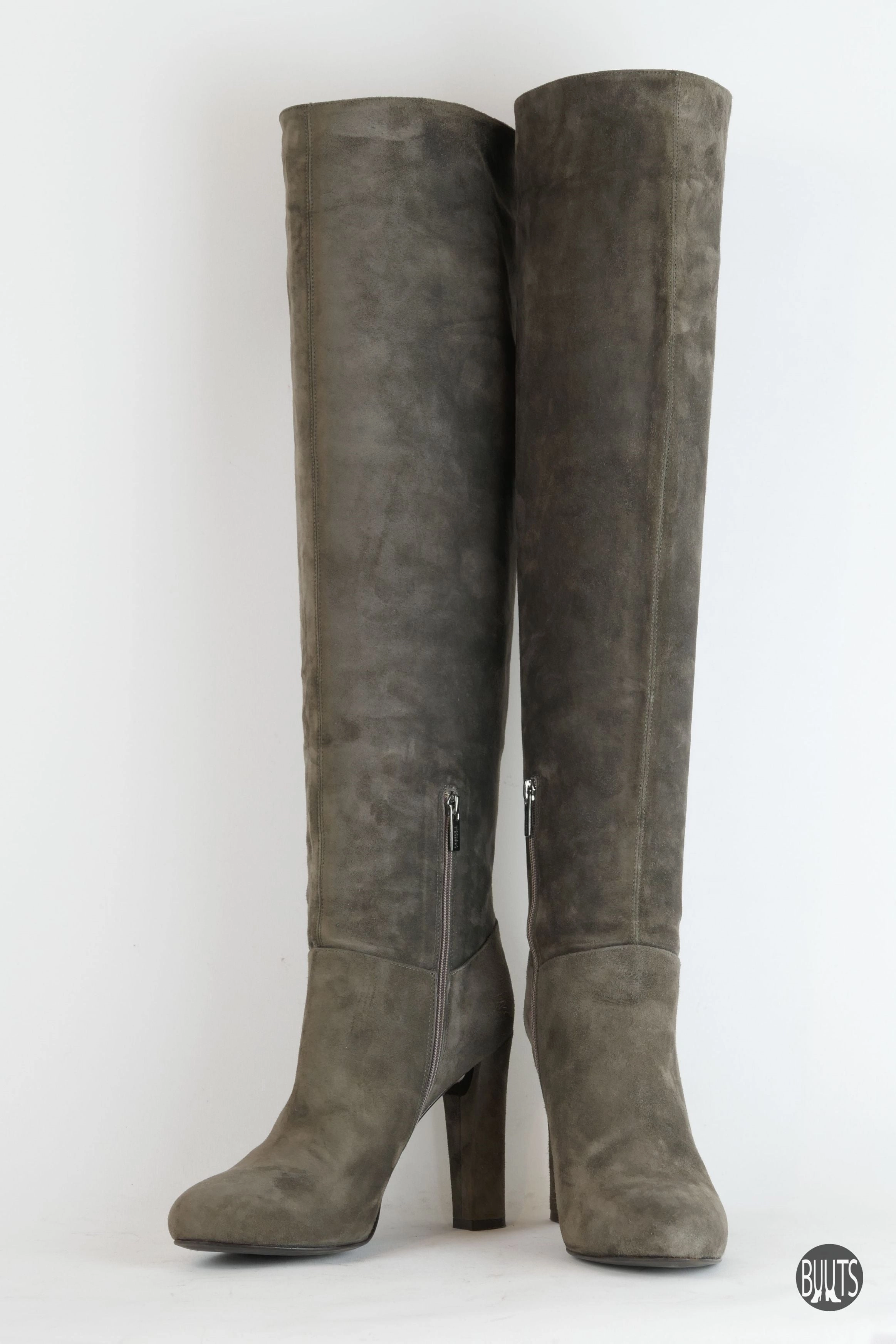 Hohe Stiefel Wildleder grau Tex Stiefel Wasserdicht