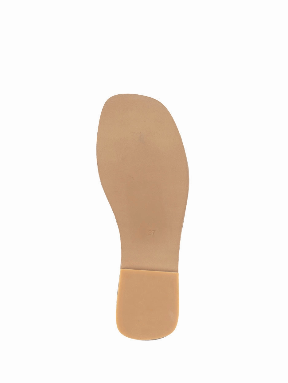 Rozan | Slipper Off White/Gold Leucht Sandalen