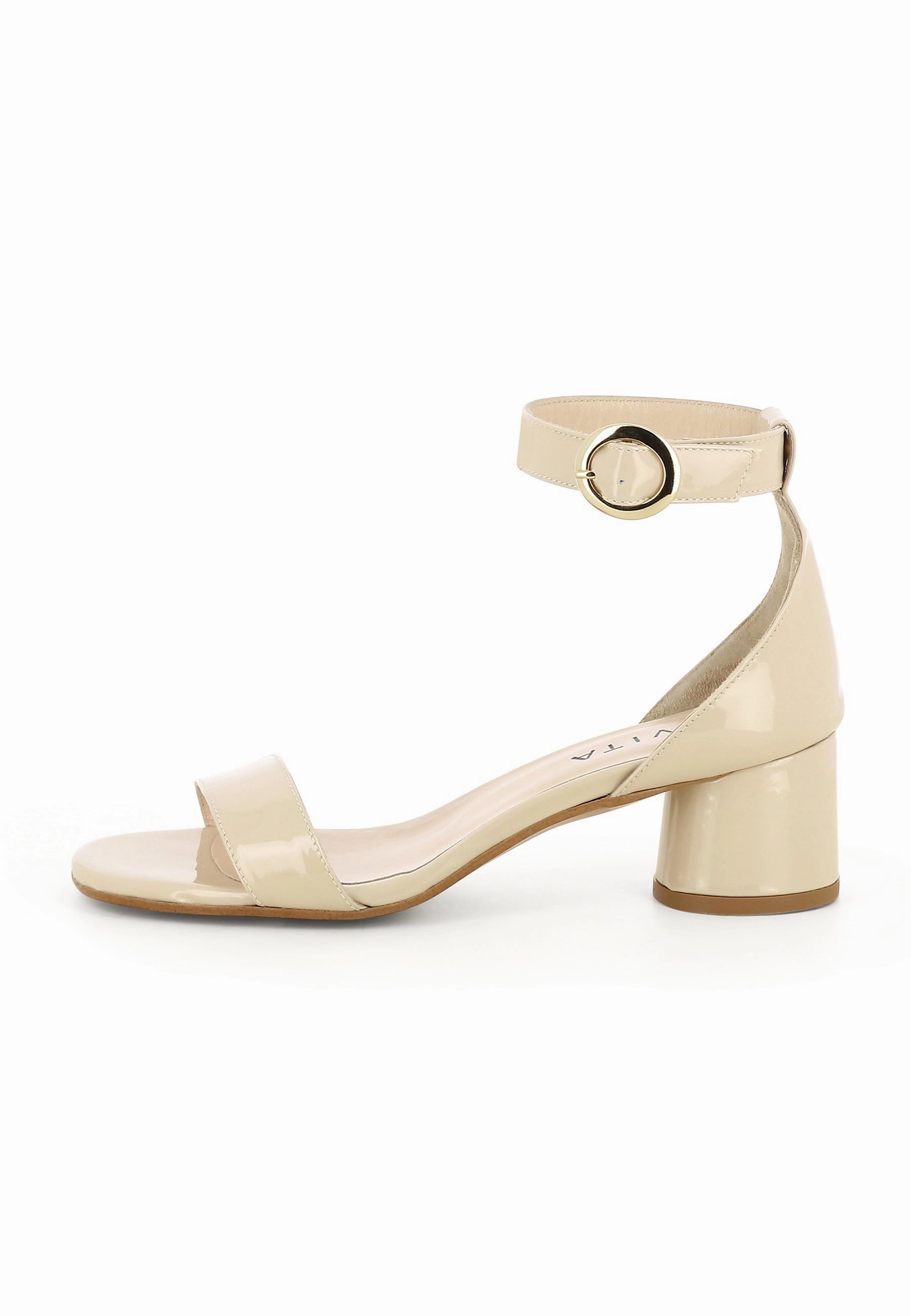 Beliebteste Laufschuhe DORI Damen Sandalette  -  Lackleder Creme
