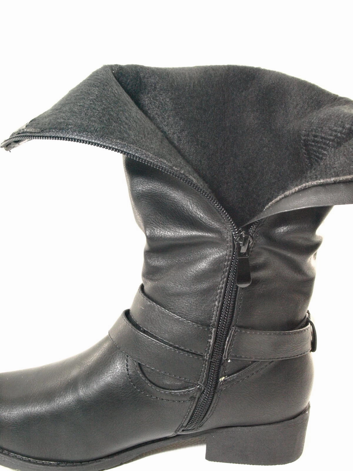 Stiefel Mit Pelz Damen Stiefel Winterstiefel warm gefttert Black # 038