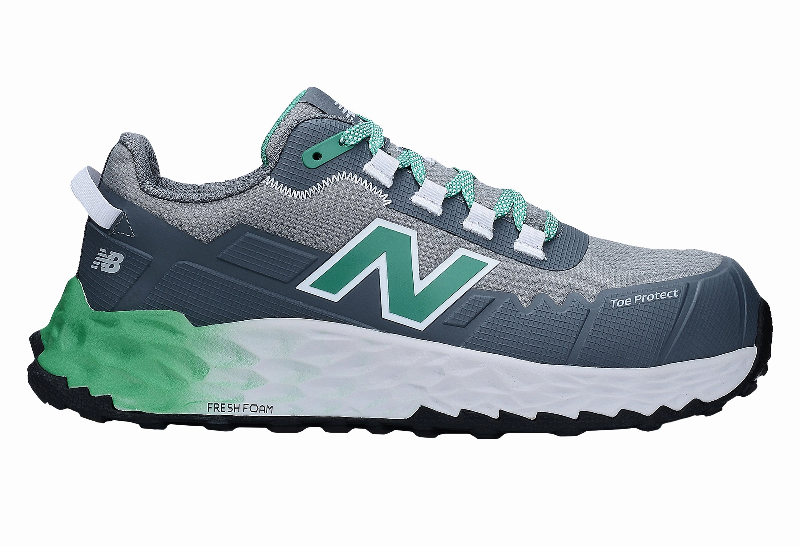 New Balance Cremorne, S3 Sicherheitsschuh ESD HRO FOe, alloy / grn, Weite 2E, EN ISO 20345 Esd Sicherheitsschuhe Mit Schaumstoff Schaumstoffeinlagen