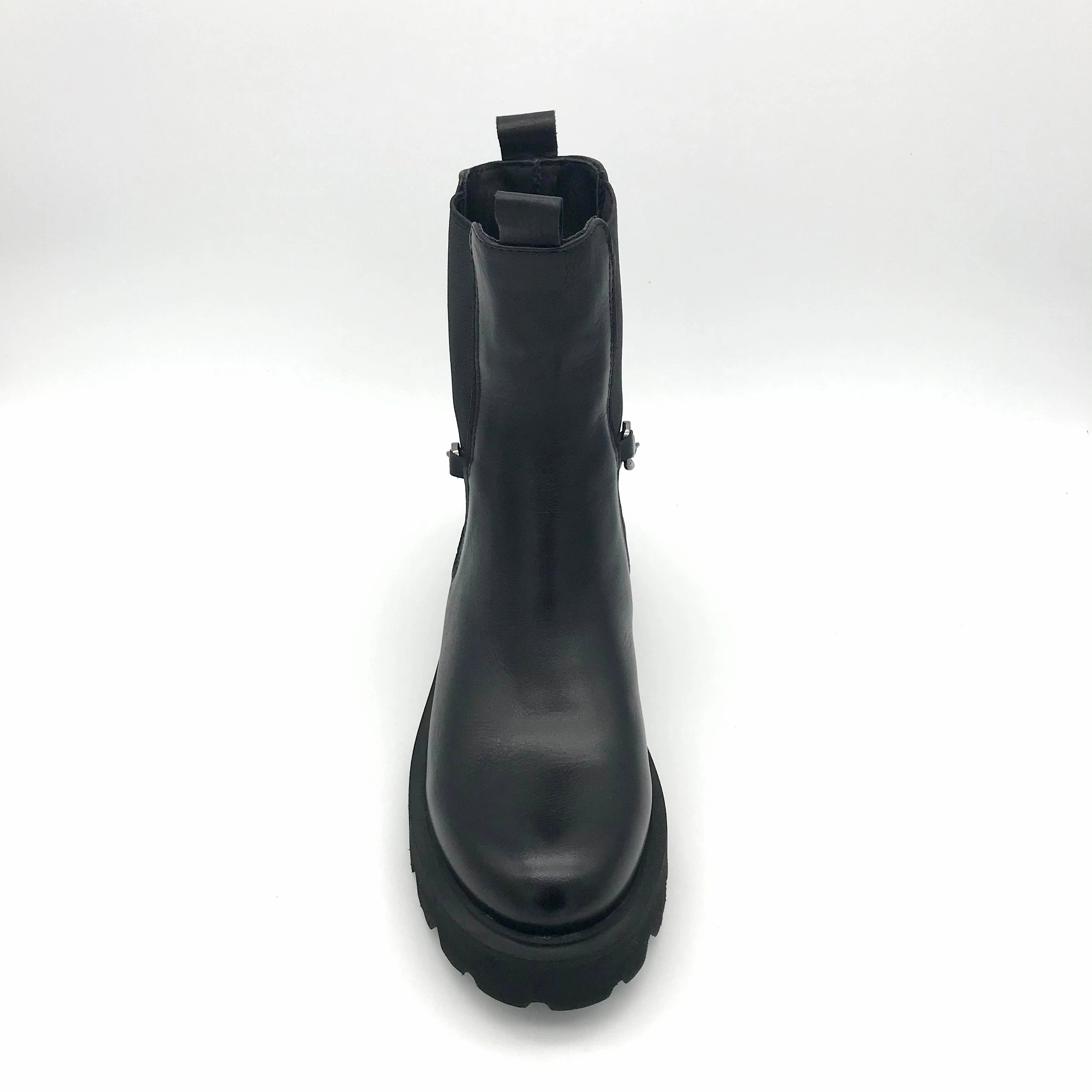 Biker Boots Schwarz Ankle Boots Plateau Größe 4 5 Velour