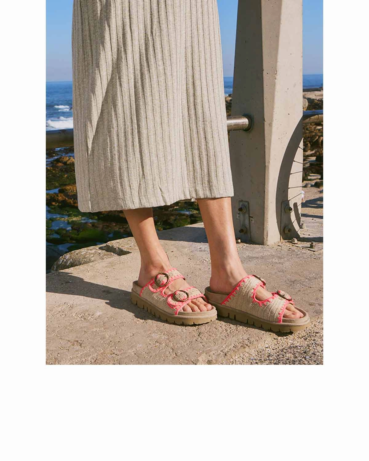 Laidback London Clay Sandal Neon Pink Paul Barritt Sandalen