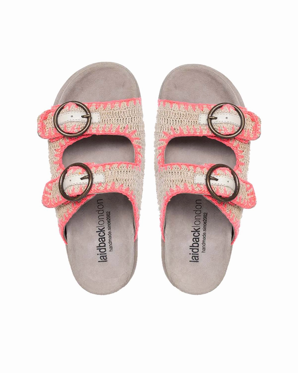 Laidback London Clay Sandal Neon Pink Esprit Sandalen Mit Absatz