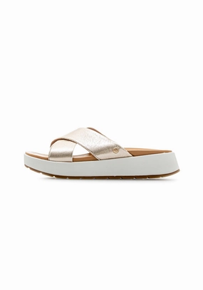 W Emily gold metallic Riemchen Sandalen Glitzer