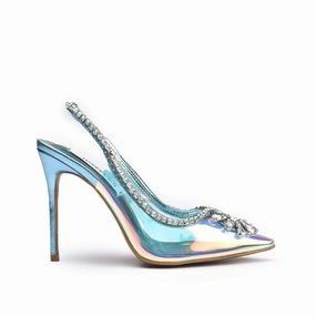 Dazzling Iridescent Slingback High Heel Pumps | 412N-N Highest High Heels