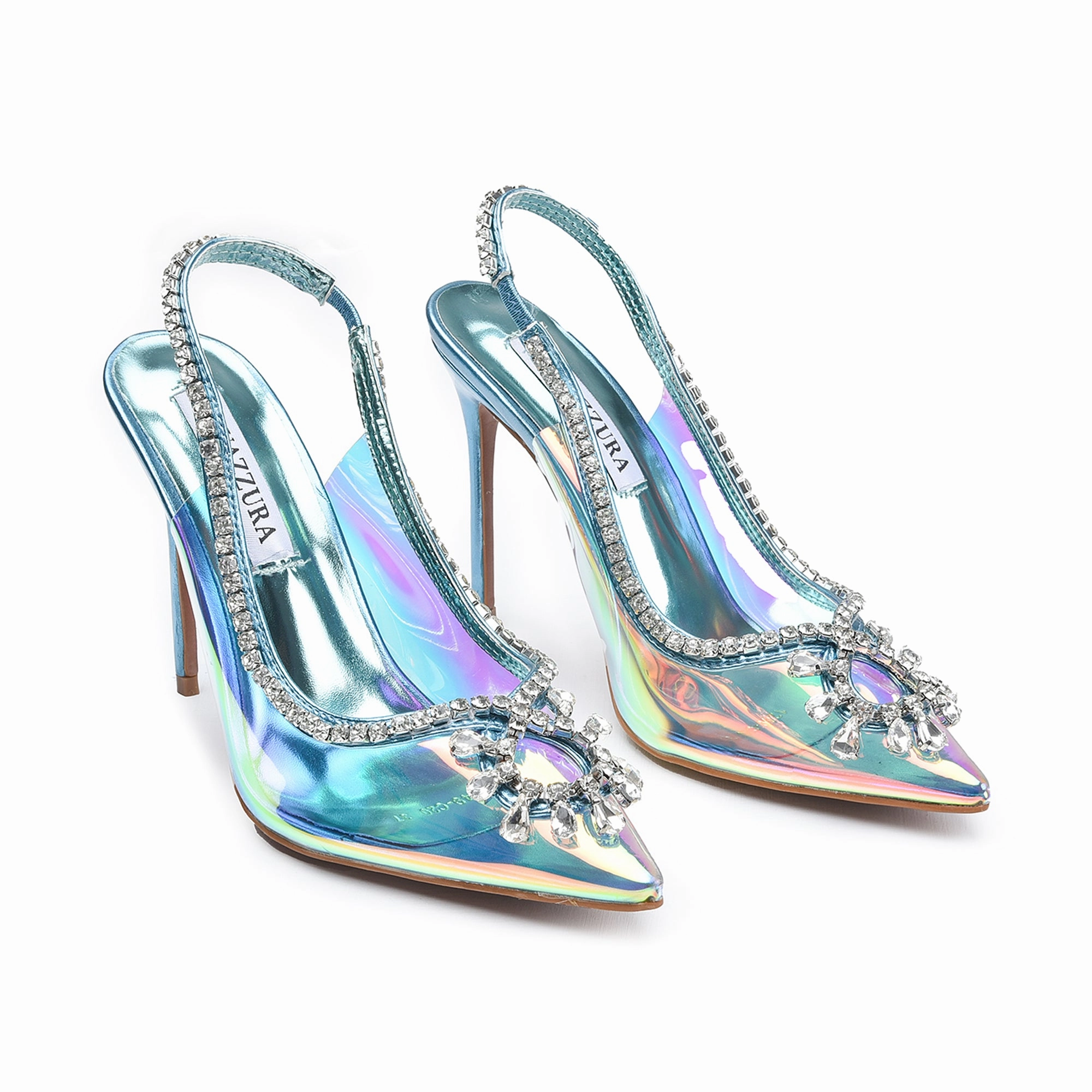 Dazzling Iridescent Slingback High Heel Pumps | 412N-N Bbw Stockings High Heels