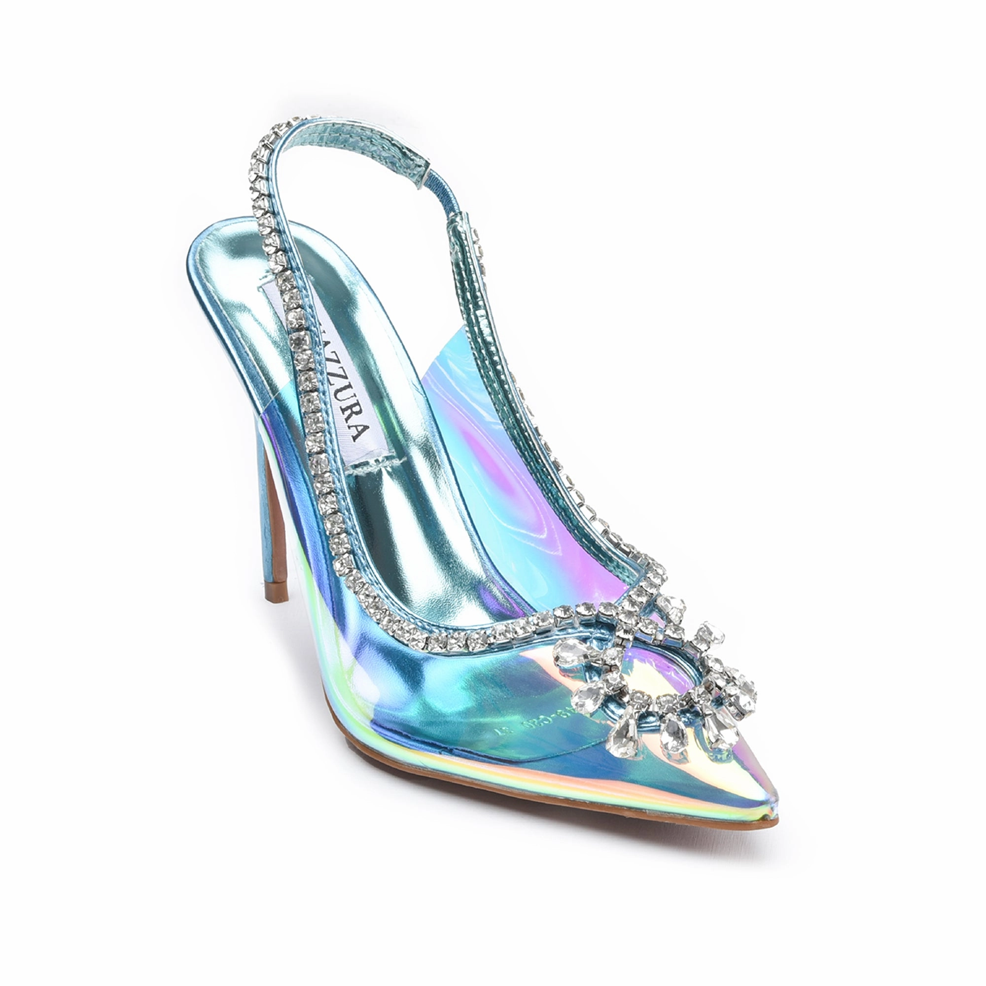 Dazzling Iridescent Slingback High Heel Pumps | 412N-N 19 Cm High Heels
