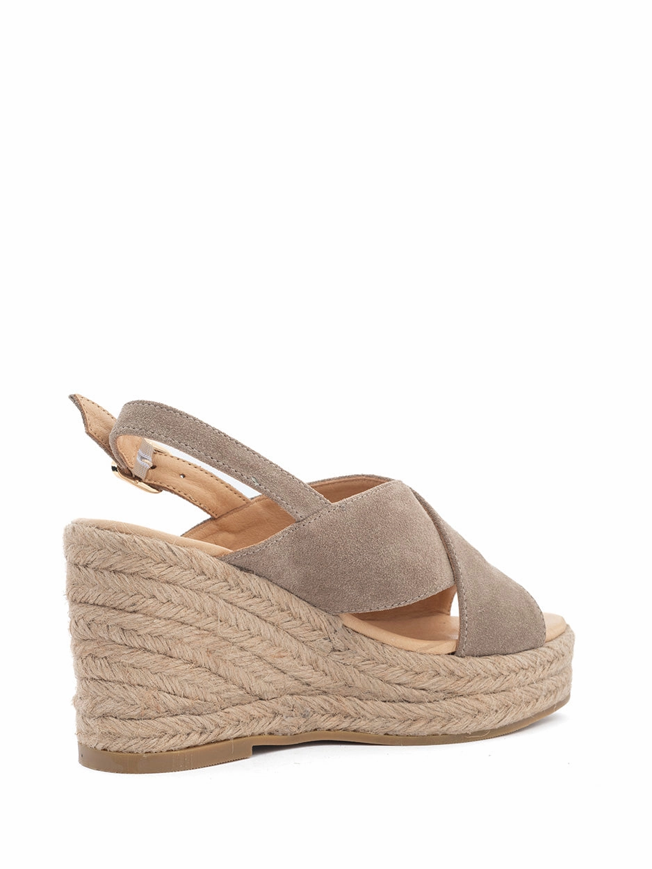 Gaby | Espadrilles Sleehak Kum Eckige Sandalen