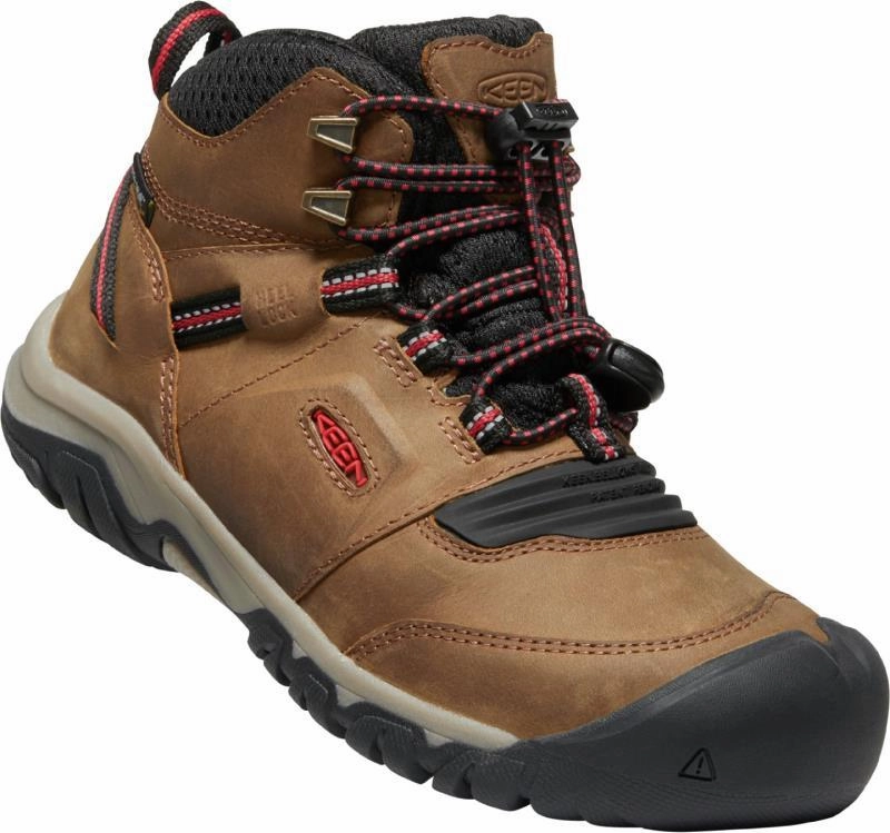 Barely There High Heels Keen Jungen Boots Ridge Flex MID WP 1025585 Braun