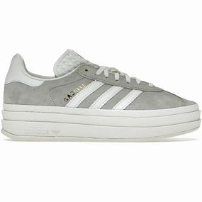 adidas Gazelle Bold Grey White Plateau Sneaker Leder