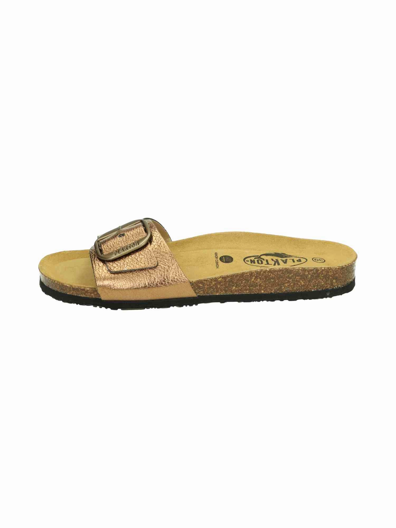 Bis 3 181018 Elefante Lame cobre Otto Sandalen