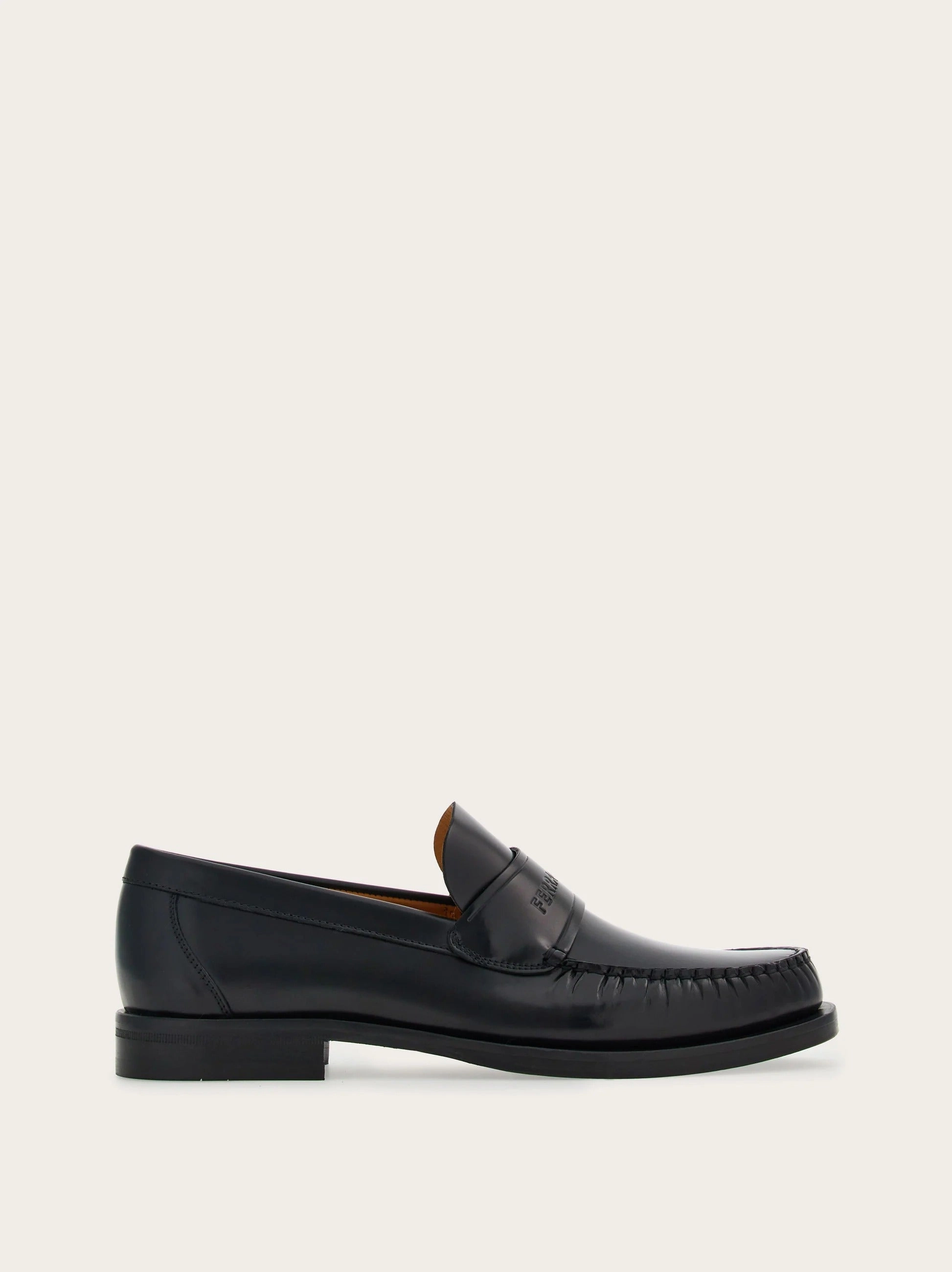 Le Fleur Loafers BLACK FERRAGAMO MEN SHOES