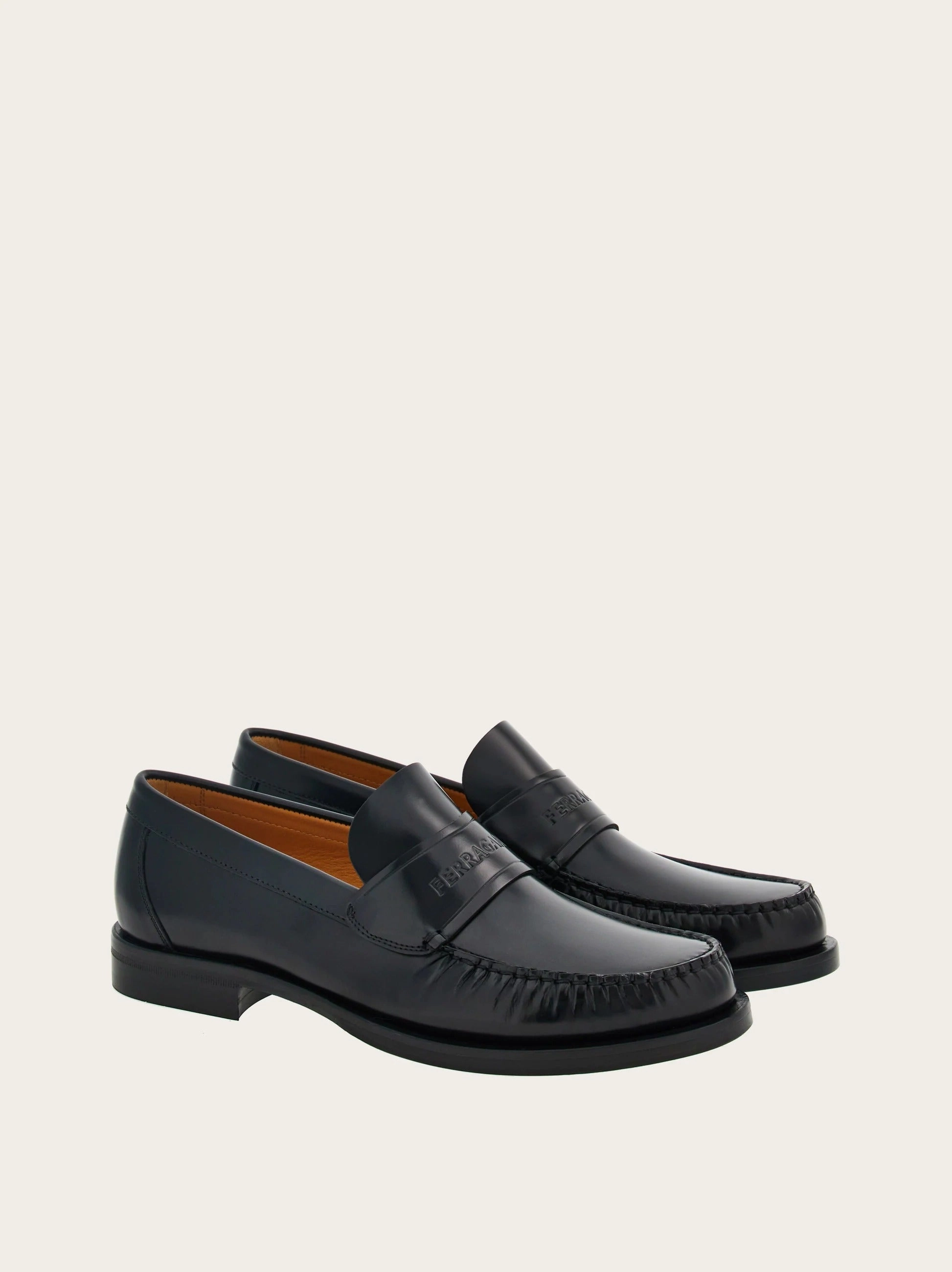 BLACK FERRAGAMO MEN SHOES Babouche Chunky Loafers