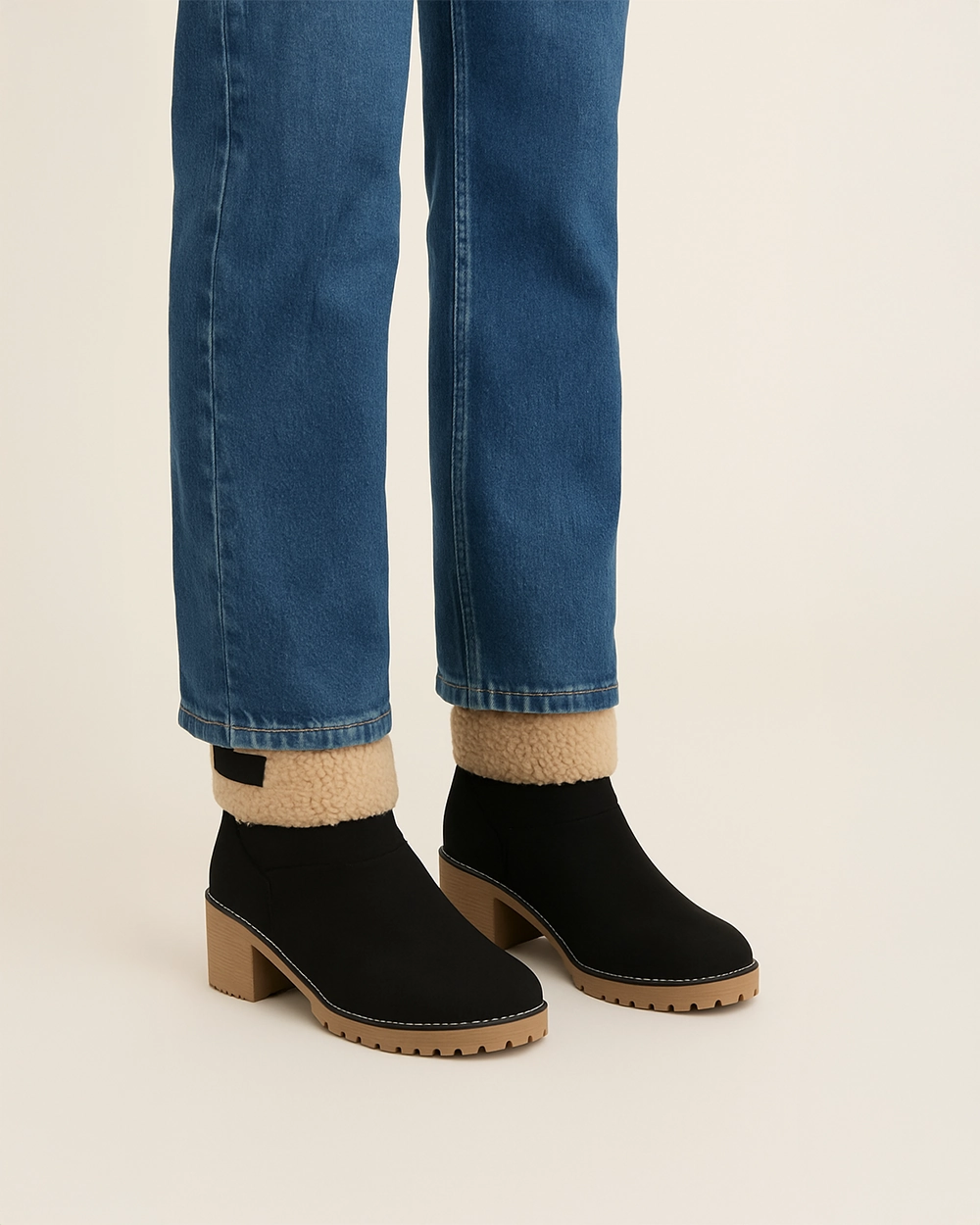 Blockabsatz Winterstiefel mit warmem Futter