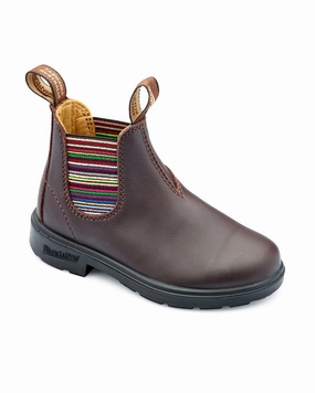 Blundstones Kids 1413 Brown Stripes Chelsea Boot Daim