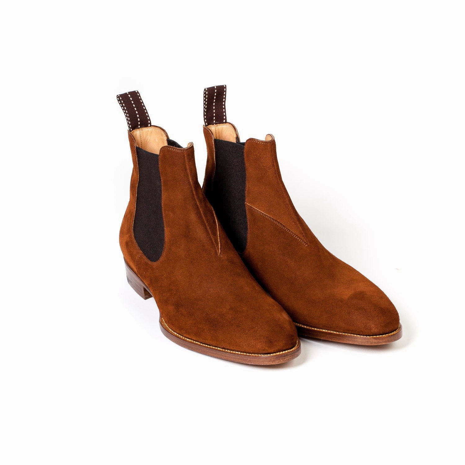 Boot "Chelsea" aus cognacbraunem Rauhleder - reine Handarbeit Panama Jack Chelsea Boot
