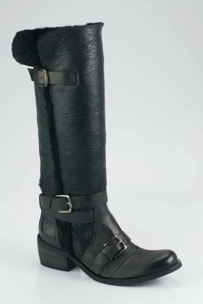 Bronx Schuhe Damen- Stiefel Lederstiefel Winterstiefel Shoes in Schwarz NEU High Heels Mit Perlen