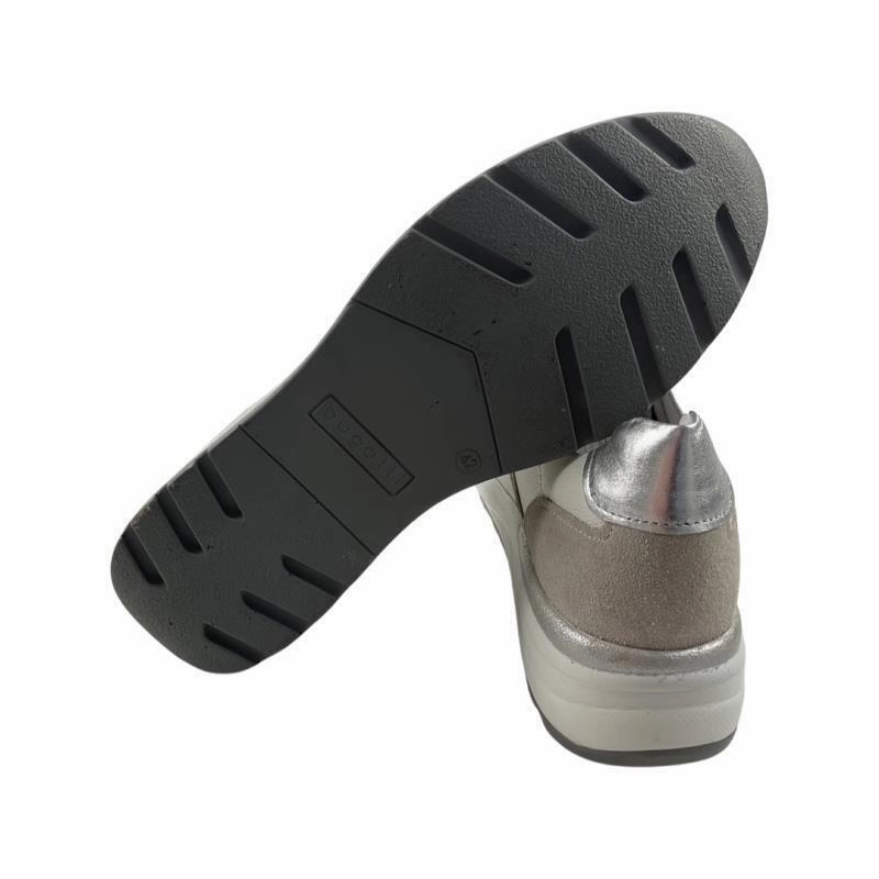 Leder Sneaker High Bugatti Damen Sneaker 433-A6N04-1410-2021 Wei/Beige