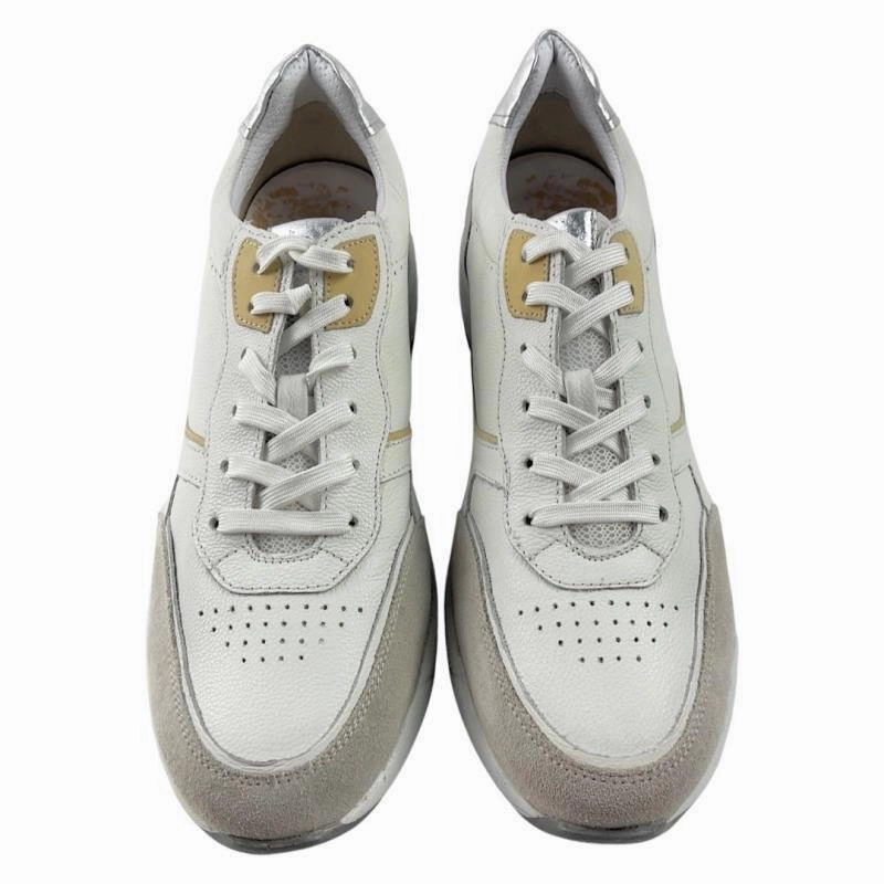 Vegane Sneaker Bugatti Damen Sneaker 433-A6N04-1410-2021 Wei/Beige