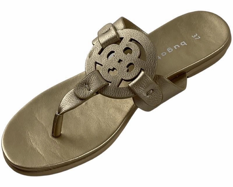 Sandalen Breite Zehenbox Bugatti Damen Zehentrenner 431-A2O80-5000 Gold