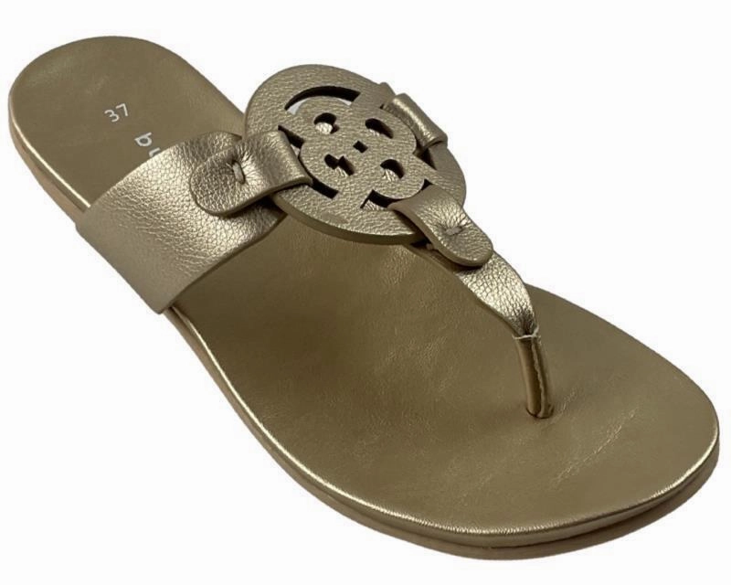 Bugatti Damen Zehentrenner 431-A2O80-5000 Gold Sandalen Hippie