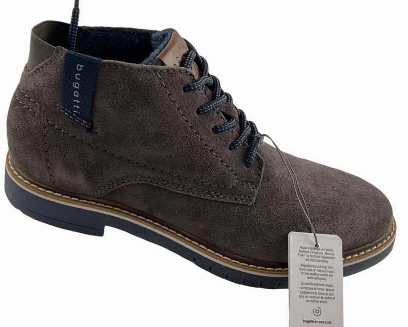 Chunky Heel Ankle Boots Size 11 Bugatti Herren Boots 331-83736-1400-1100 Dunkelgrau Leder