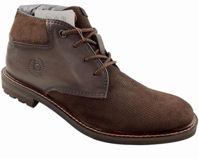 Bugatti Herren Boots 331-ACC30-3410 Braun Ankle Boots Mit Veloursleder