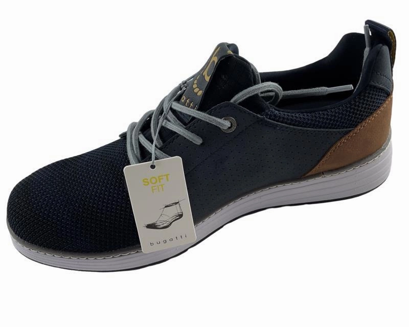 Bugatti Herren  Sneaker 321-A3C61-6900-4100 Blau Sneaker Cafe Noir