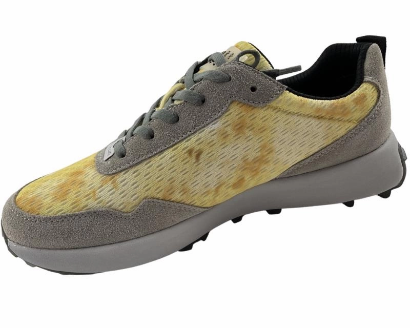 Bugatti Herren Sneaker 321-A7S01-6914 Gelb Hellgrau Motorrad Schuhe Sneaker