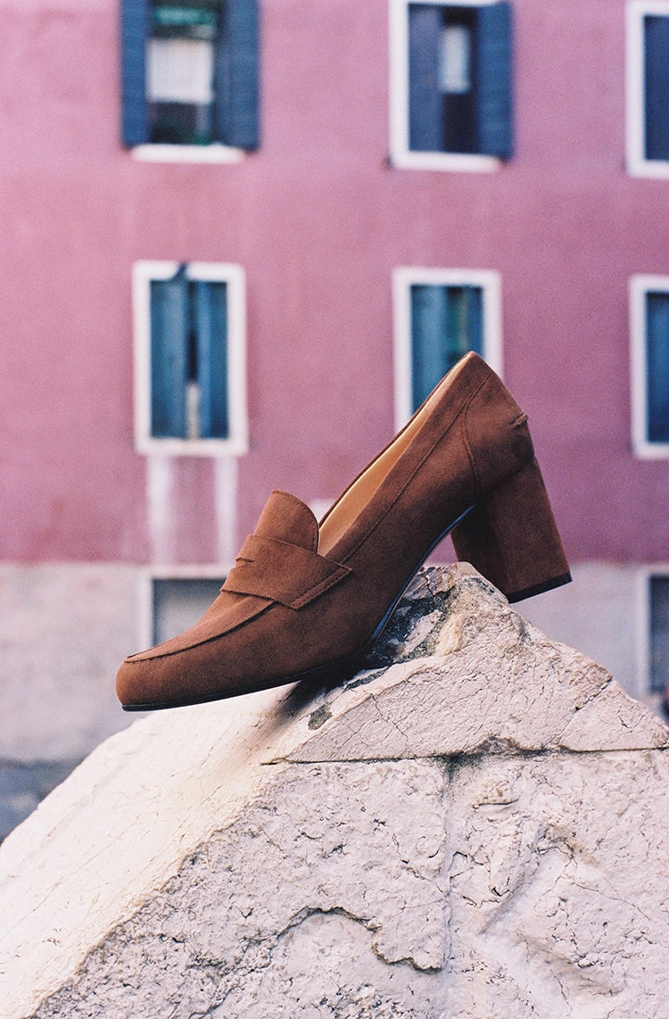 Pump 9459 Camoscio Cognac Vegan Loafers Chunky