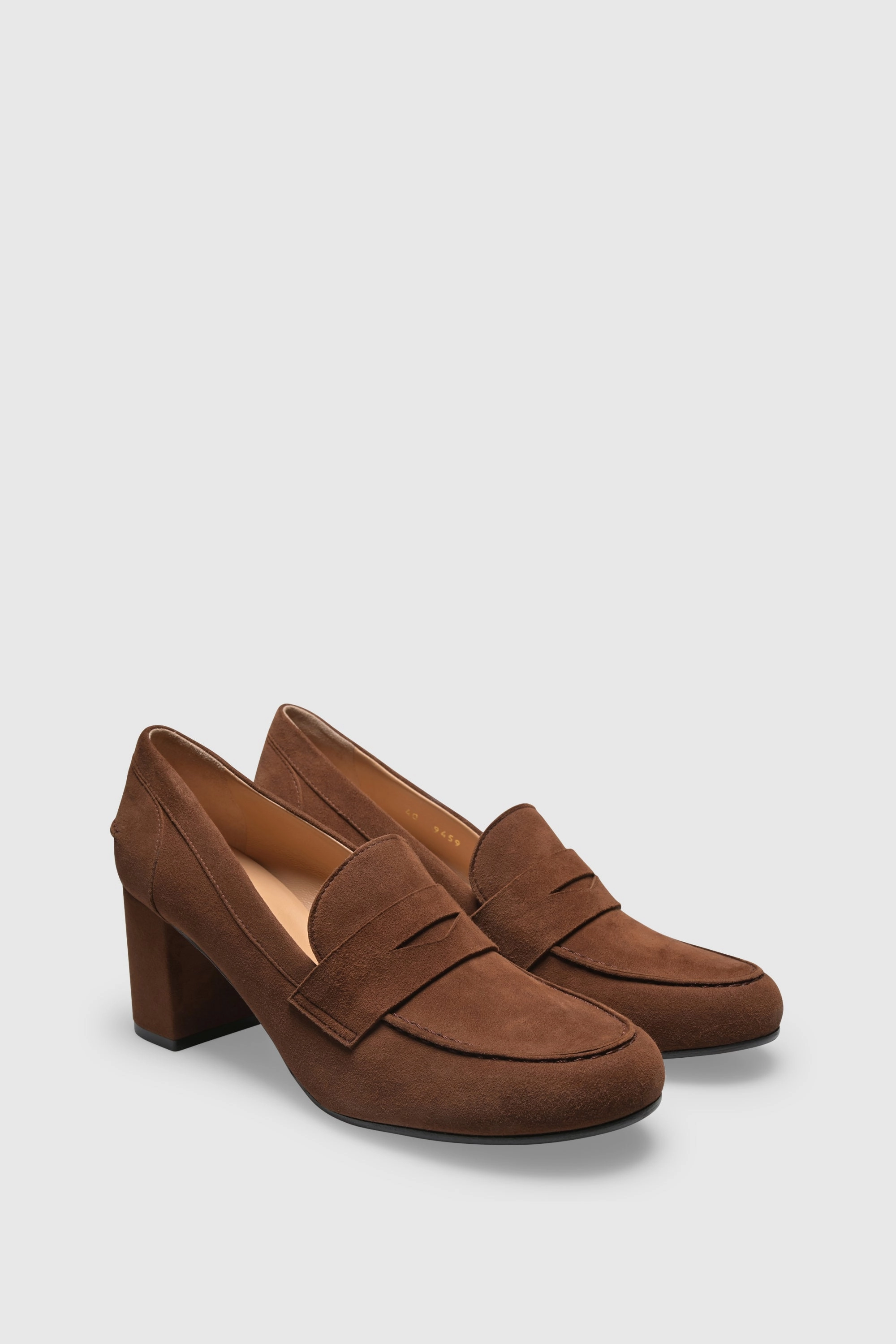 Loafers Glossy Pump 9459 Camoscio Cognac