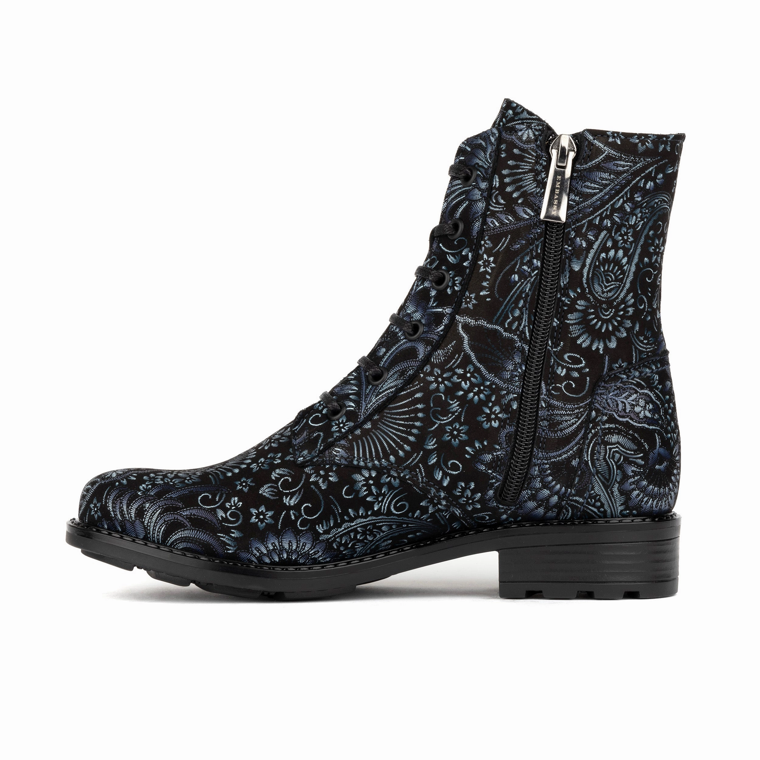 High Heels Spitze Laviva High - Black & Blue - Women's leather-lined wide fit high ankle boot