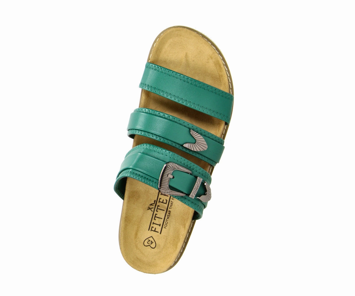 Camille in Green - Damen Slipper Ultraleicht Sandalen