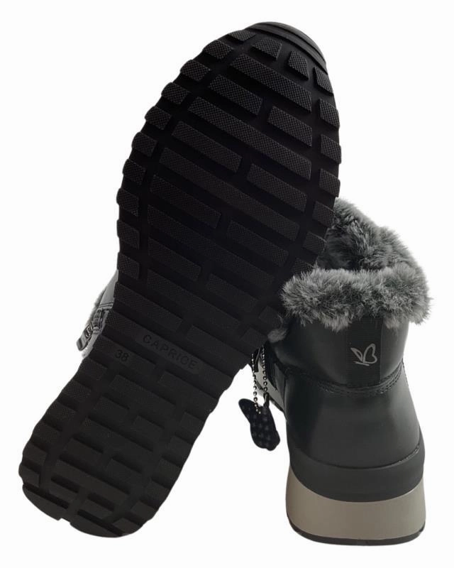 Caprice Damen Stiefelette 9-26211-41 022 Schwarz Gray Heeled Ankle Boots