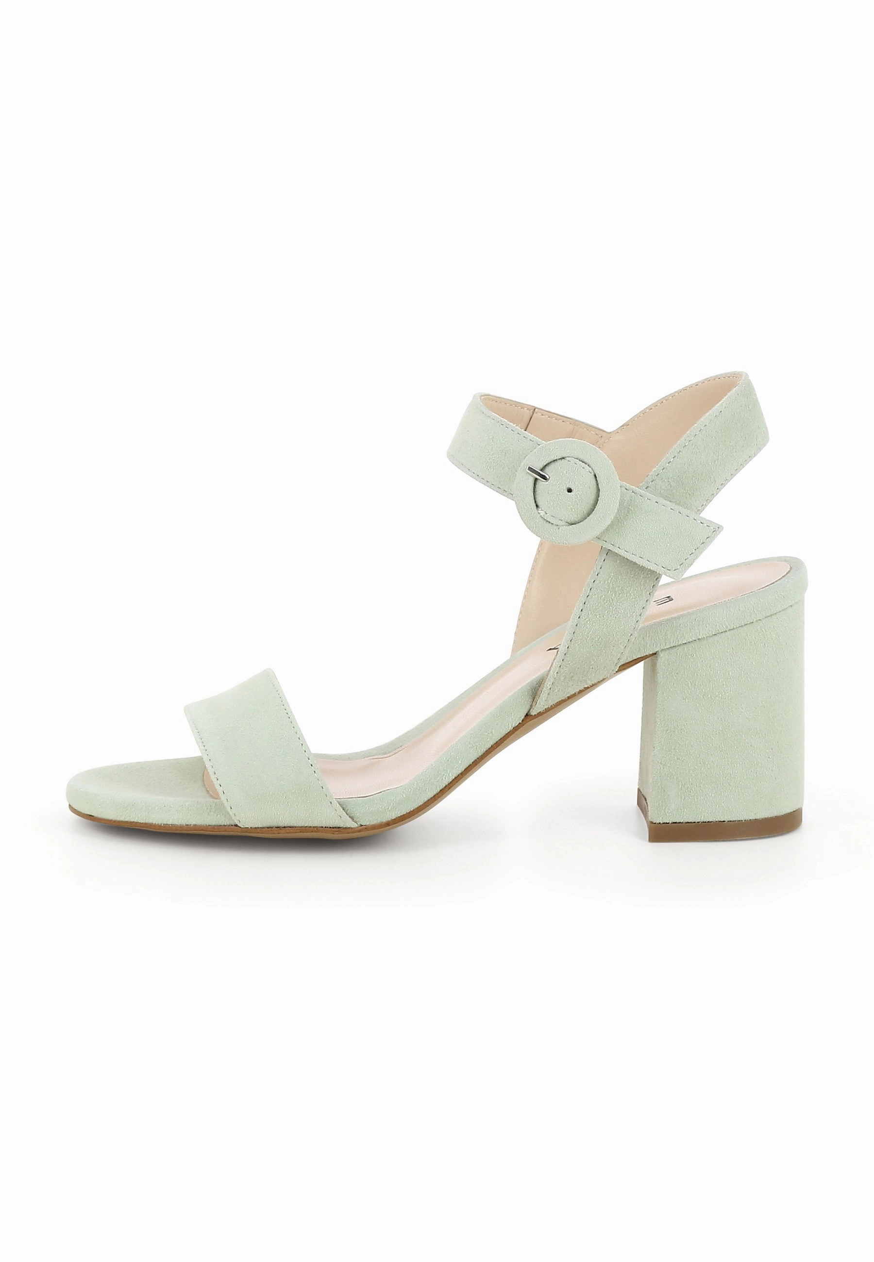 Laufschuhe Für Breiten Fuß SAMANTA Damen Sandalette  -  Rauleder Hellgrn