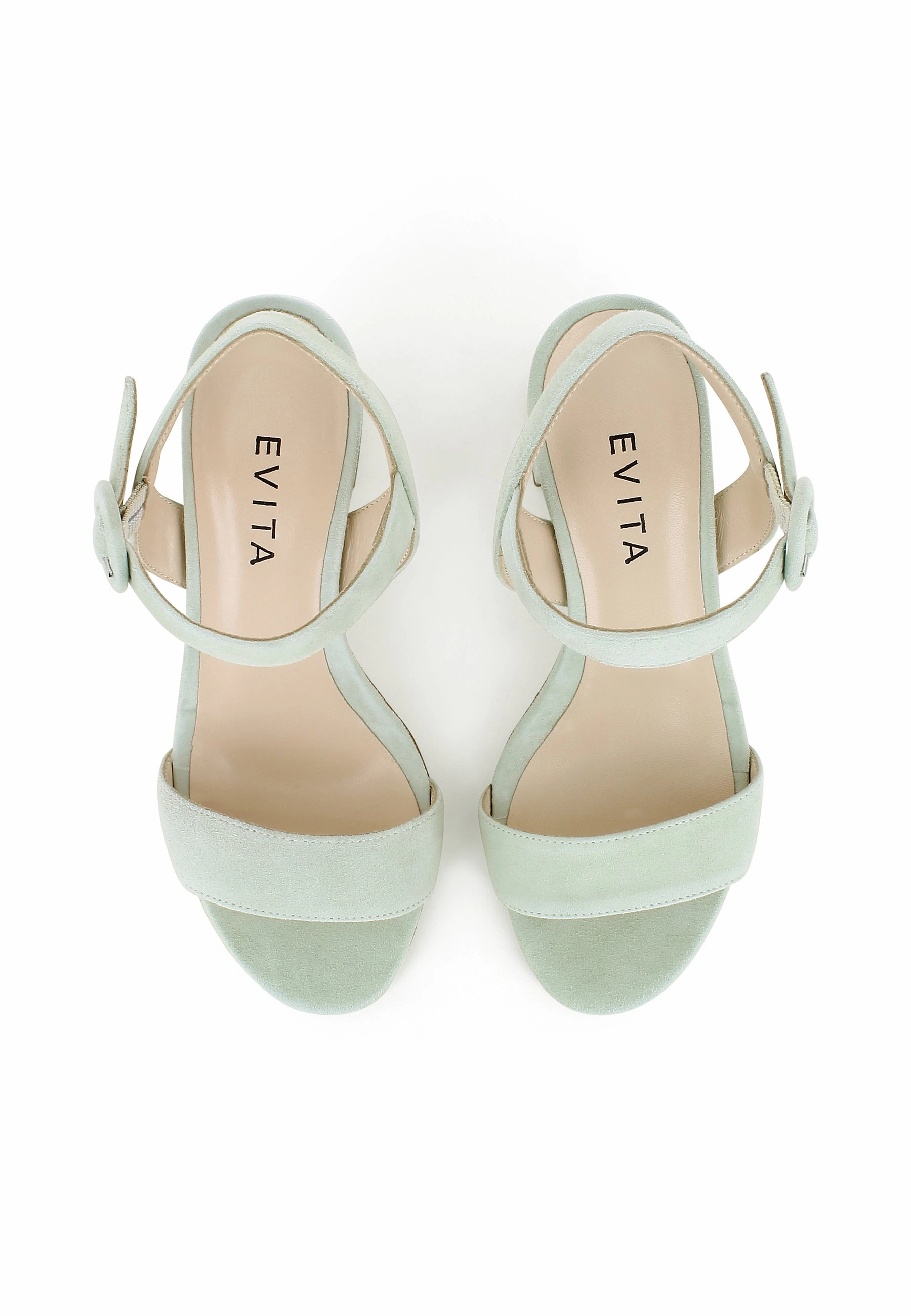 Unterstützende Laufschuhe SAMANTA Damen Sandalette  -  Rauleder Hellgrn