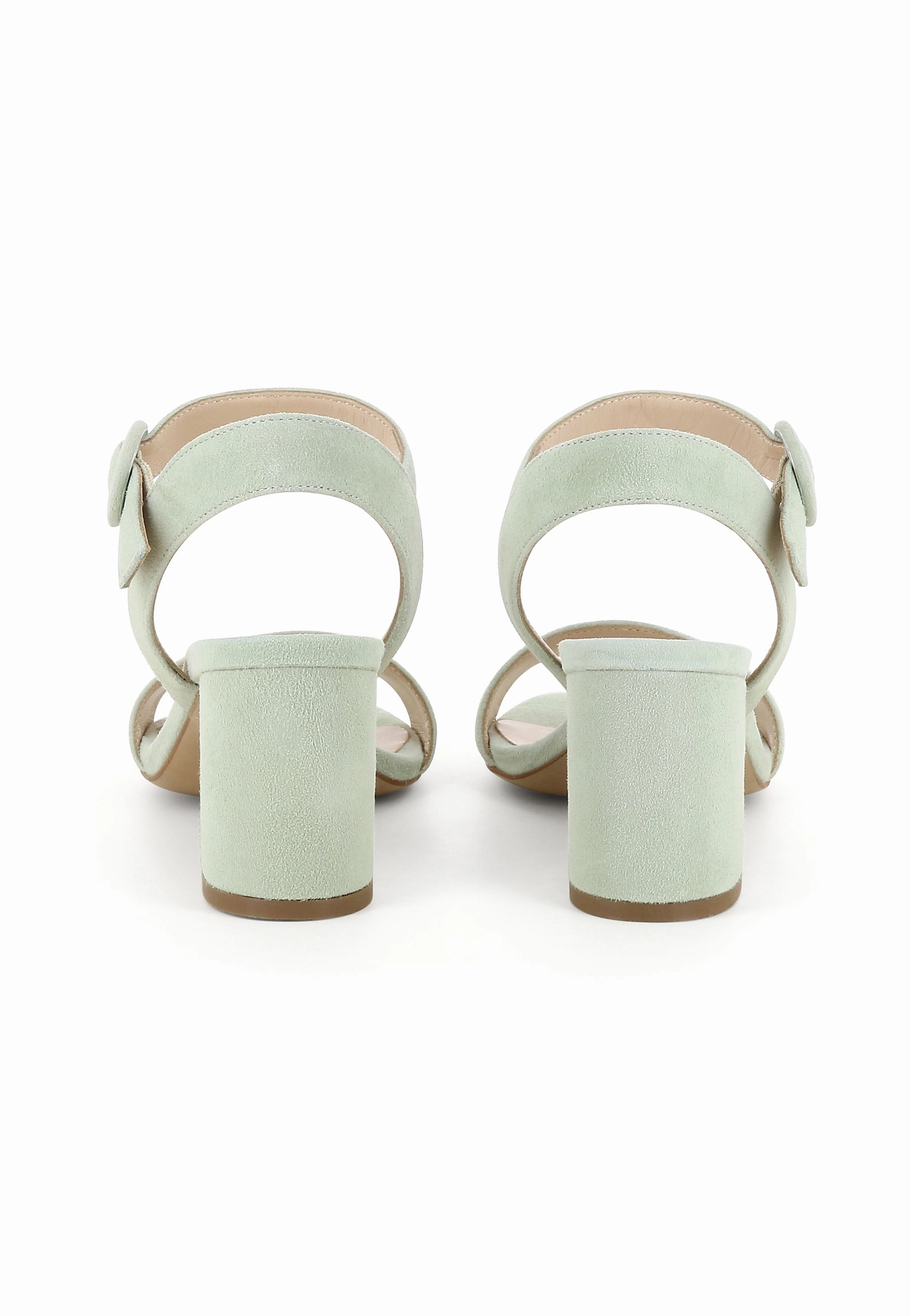 SAMANTA Damen Sandalette  -  Rauleder Hellgrn Laufschuhe Fest Oder Locker Binden