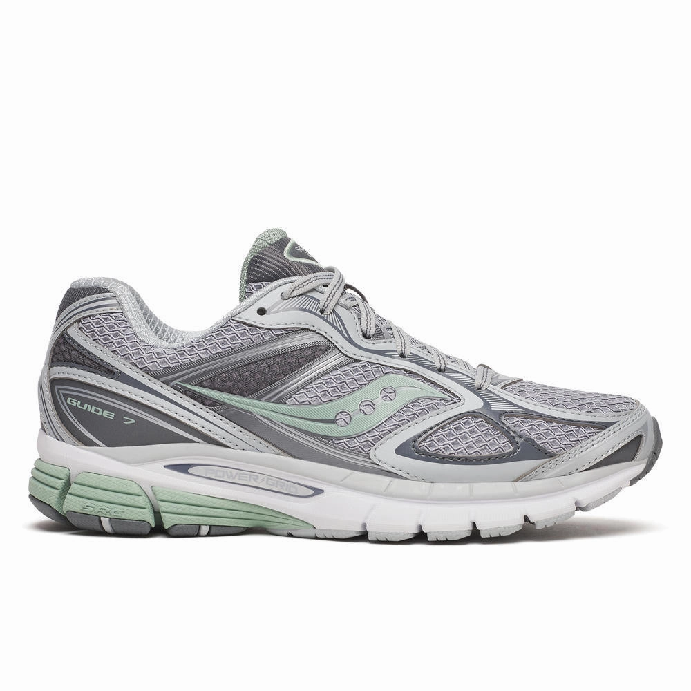 Sneaker Silber Weiss Saucony ProGrid Guide 7 Grey Aloe
