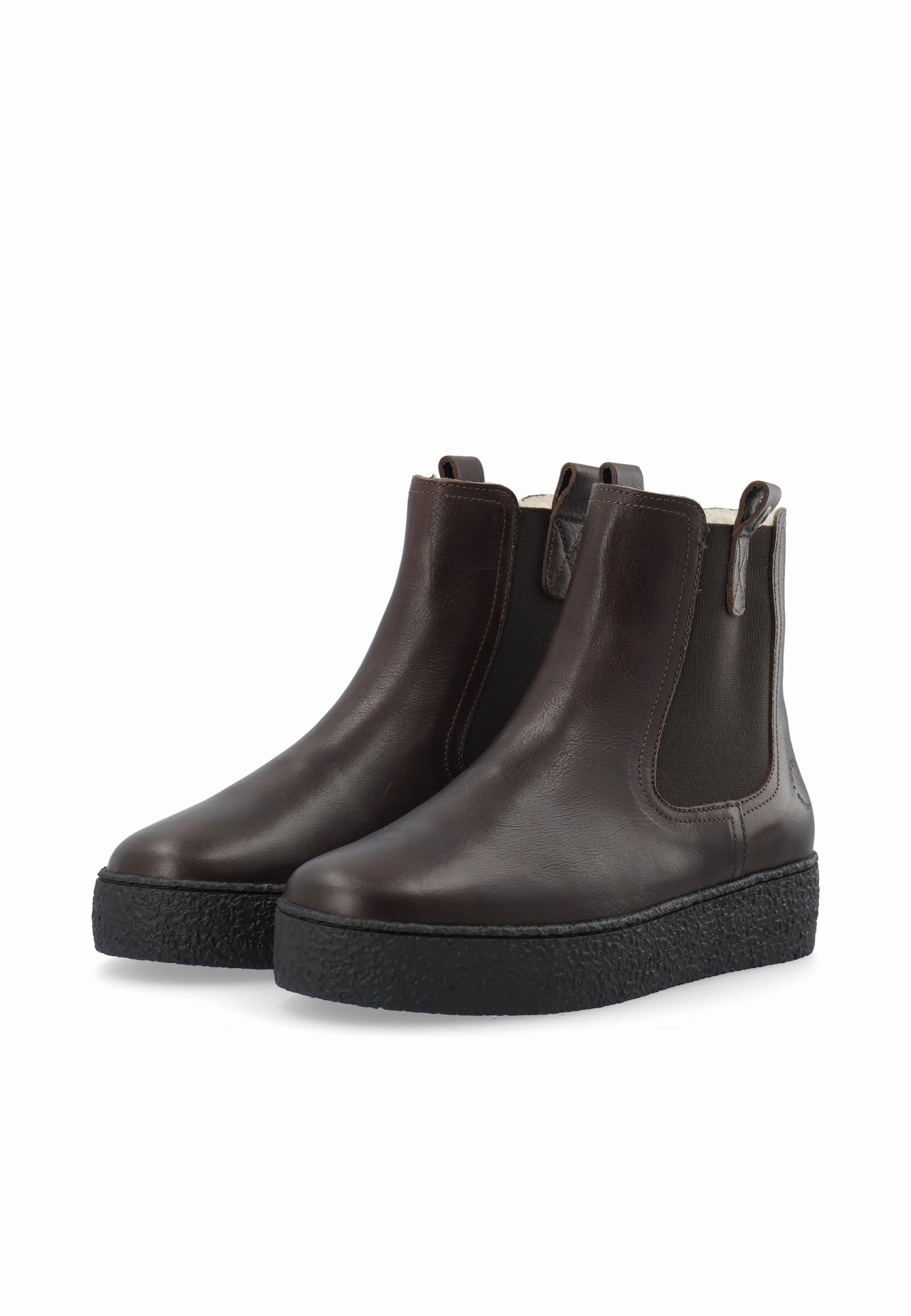 CASCAMILLA WARMLINED CHELSEA BOOT - Dark Brown Synthetic Chelsea Boots