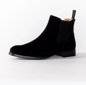 Chelsea Boot Schwarz | Velour Leder | Damenschuhe Maripe Chelsea Boots