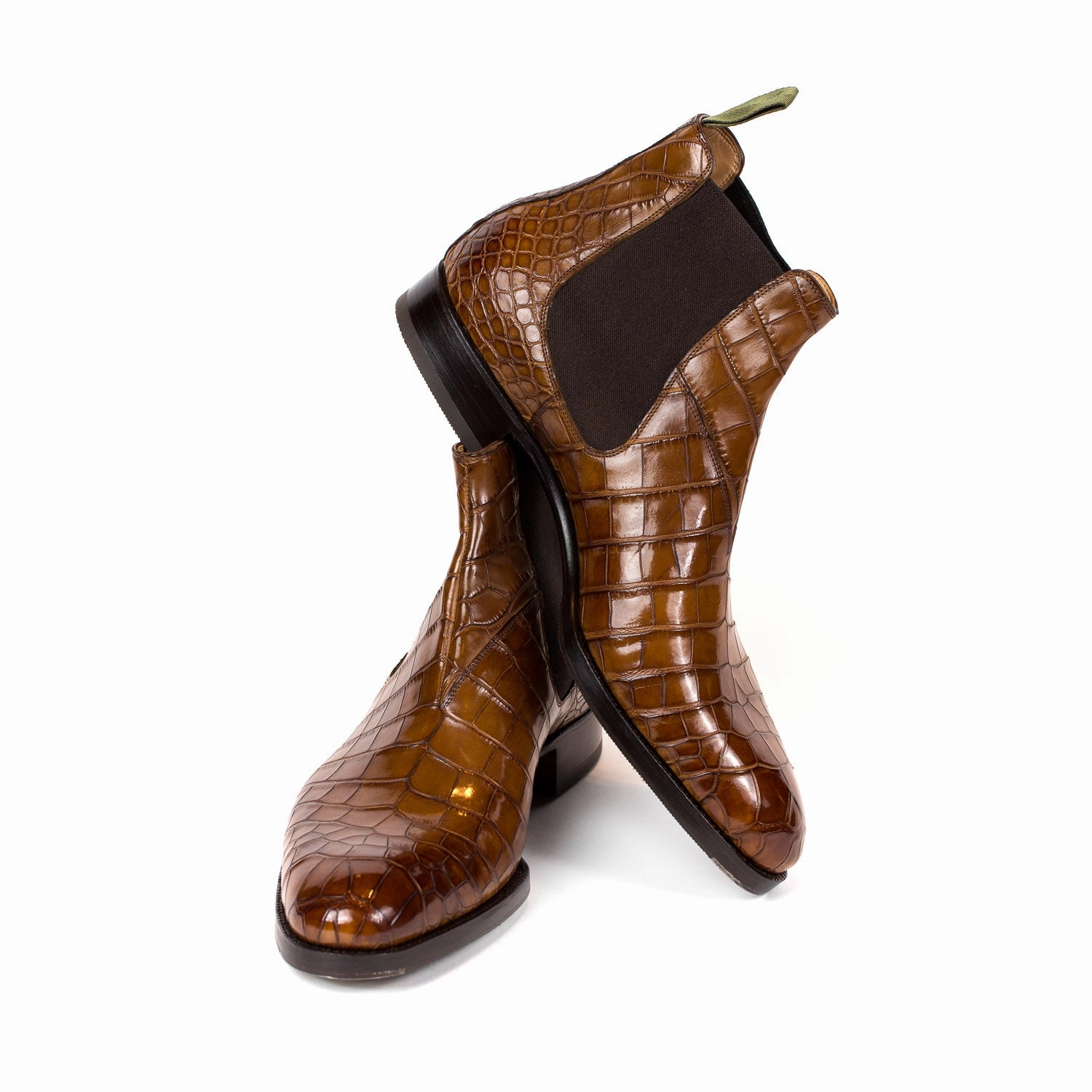 Chelsea Boots For Skinny Ankles Boot "Chelsea" aus handgefrbtem Krokodilleder - reine Handarbeit