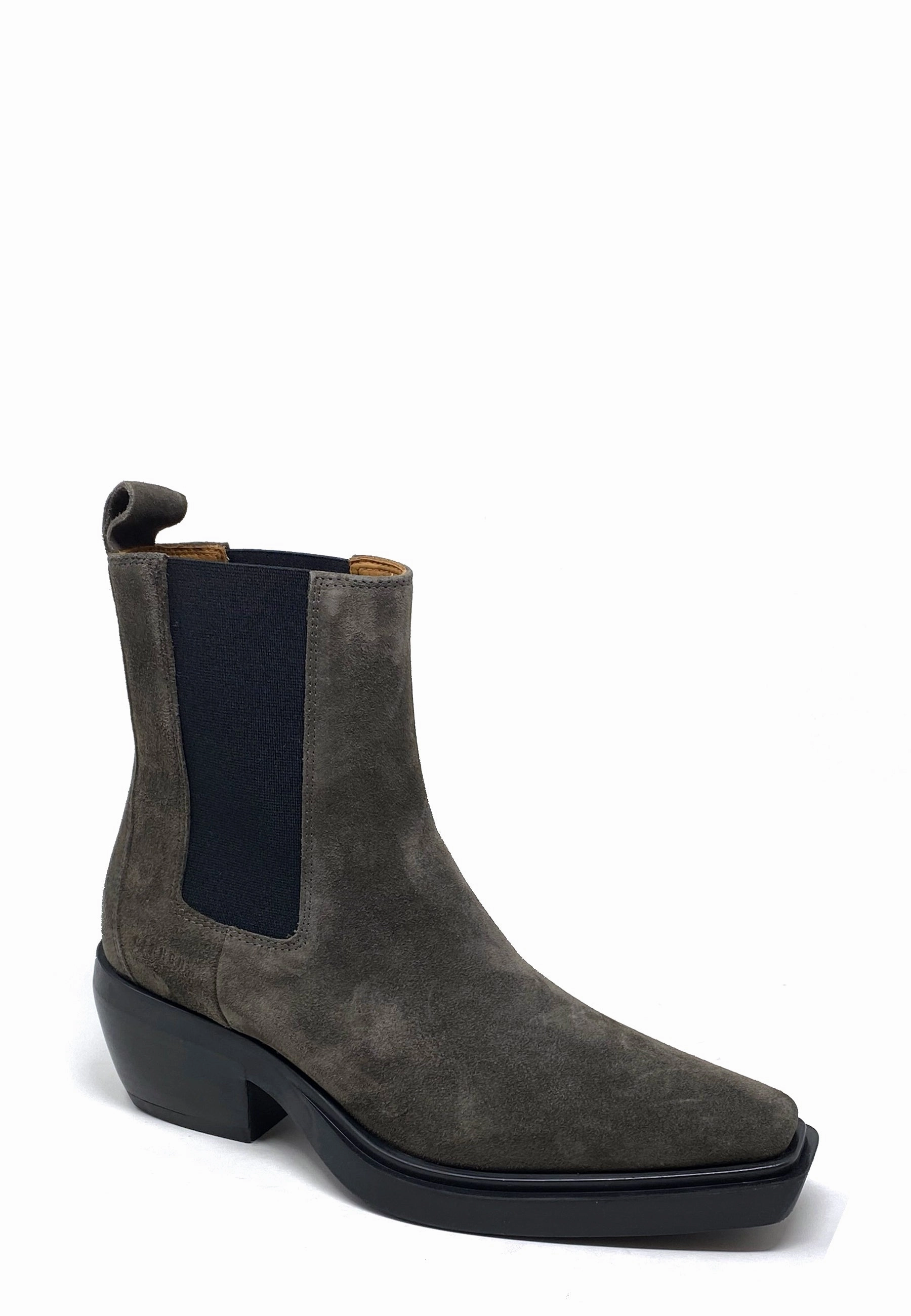 Chelsea Boots Herren Dicke Sohle CPH236 Cowboy Boot |Off Black Suede