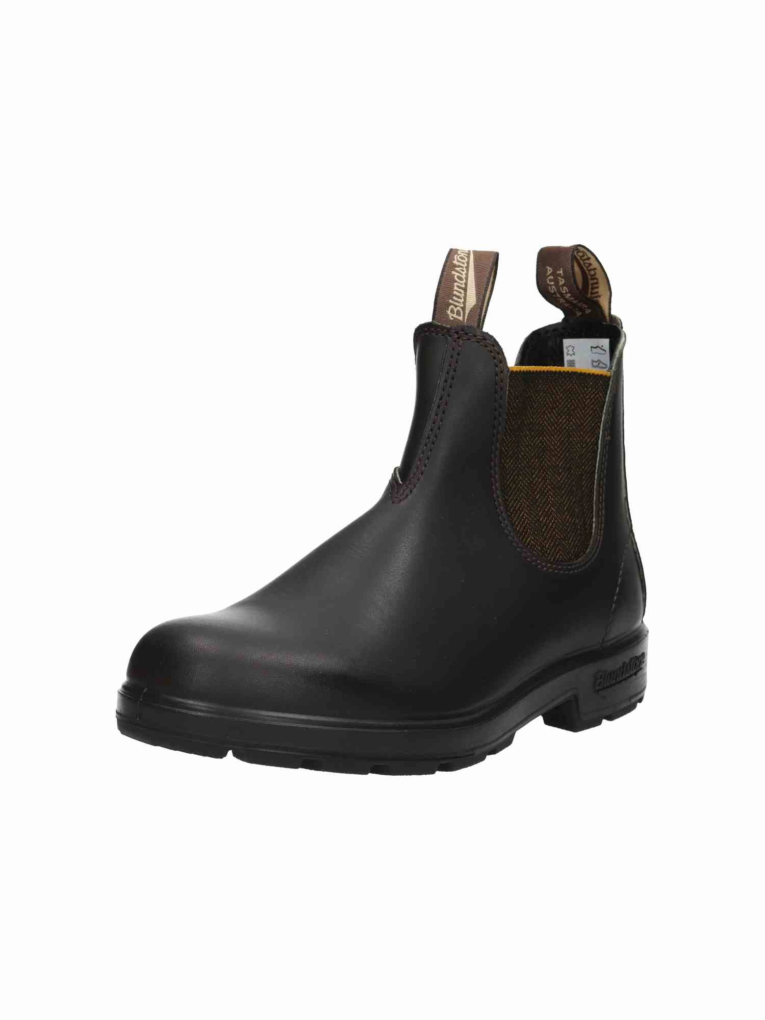 2403 Women brown Leather with Elastic Chelsea Boots Suit