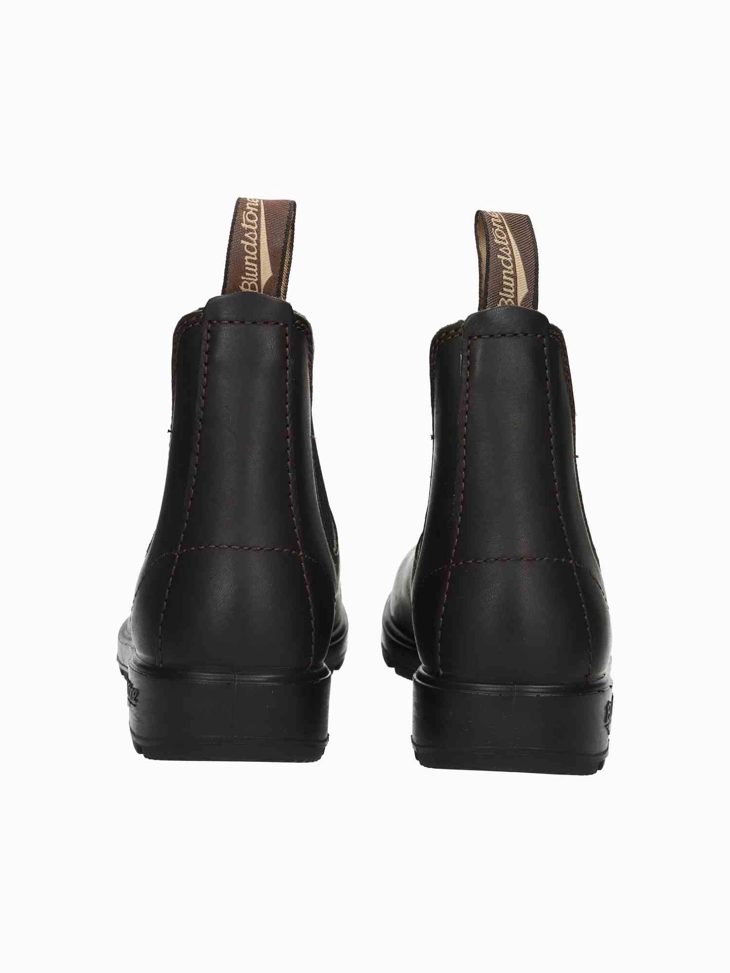 Chelsea Boots With Formal Pants 2403 Women brown Leather with Elastic